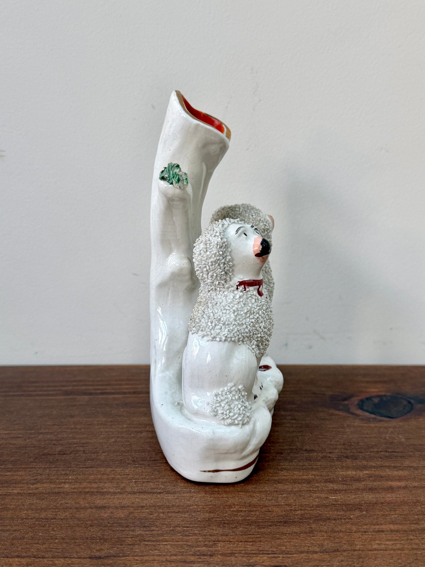 アンティーク、スタッフォードシャー プードルのスピルベース