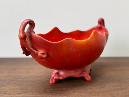 イギリス製ヴィンテージ フラワーベース（花器）｜Carlton Ware ディープオレンジ／1925年頃
