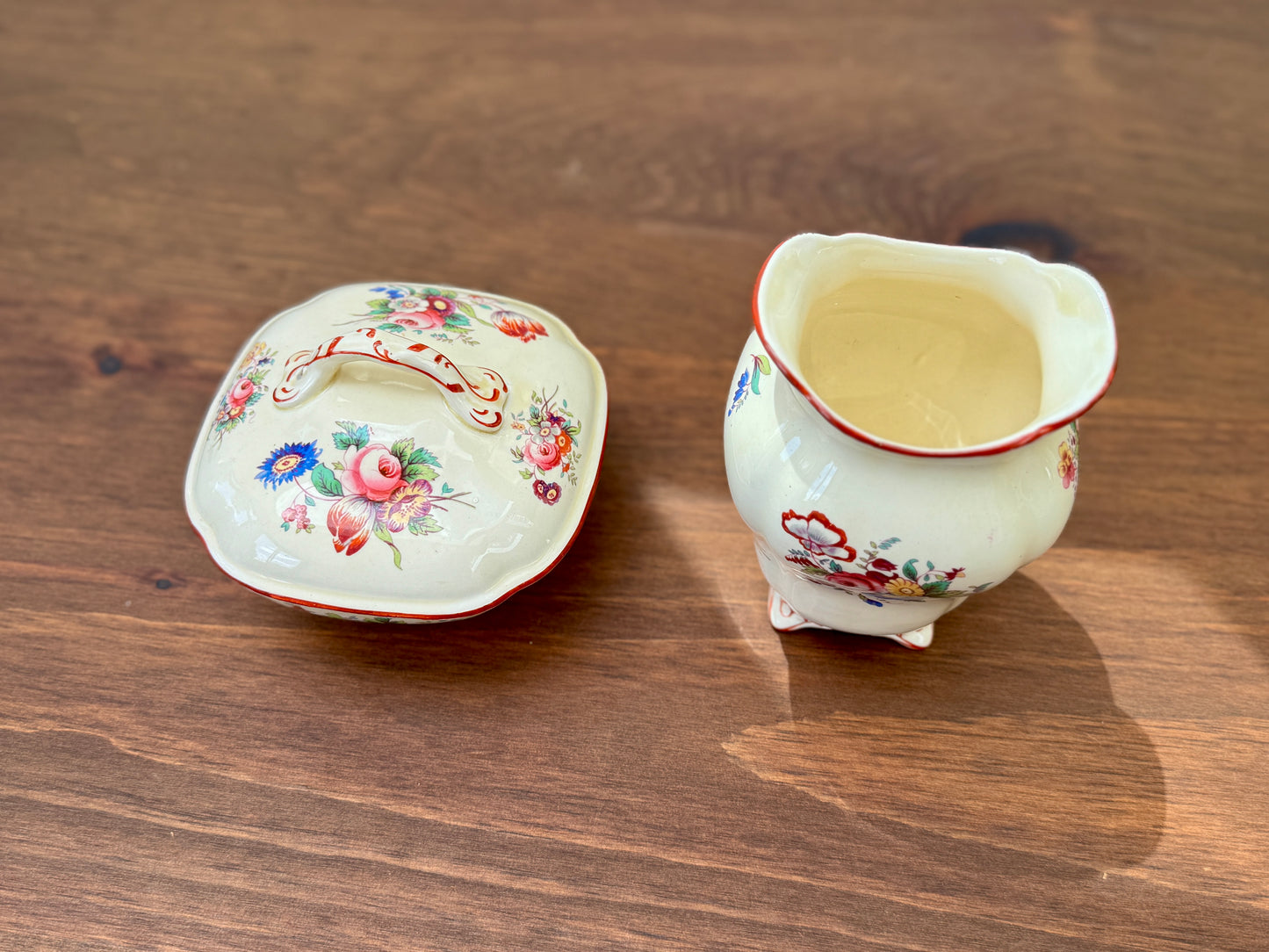 Antique, Victorian Lidded Soap Dish & Toothbrush Holder Set by Coalport