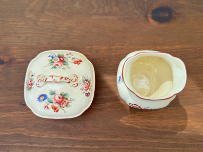 Antique, Victorian Lidded Soap Dish & Toothbrush Holder Set by Coalport