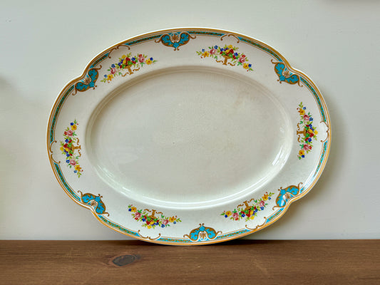 Vintage Johnson Bros “PAREEK” Oval Serving Plate | c.1920s