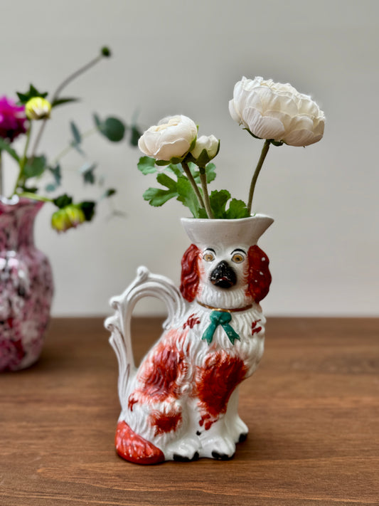 Antique Staffordshire Spaniel Jug c.1850s | Rare Design