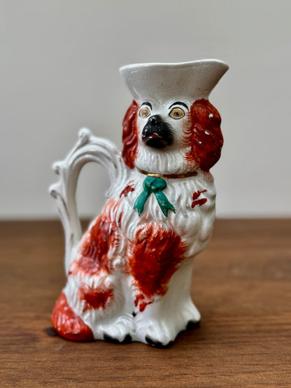 Antique Staffordshire Spaniel Jug c.1850s | Rare Design