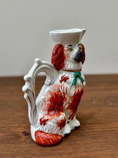 Antique Staffordshire Spaniel Jug c.1850s | Rare Design