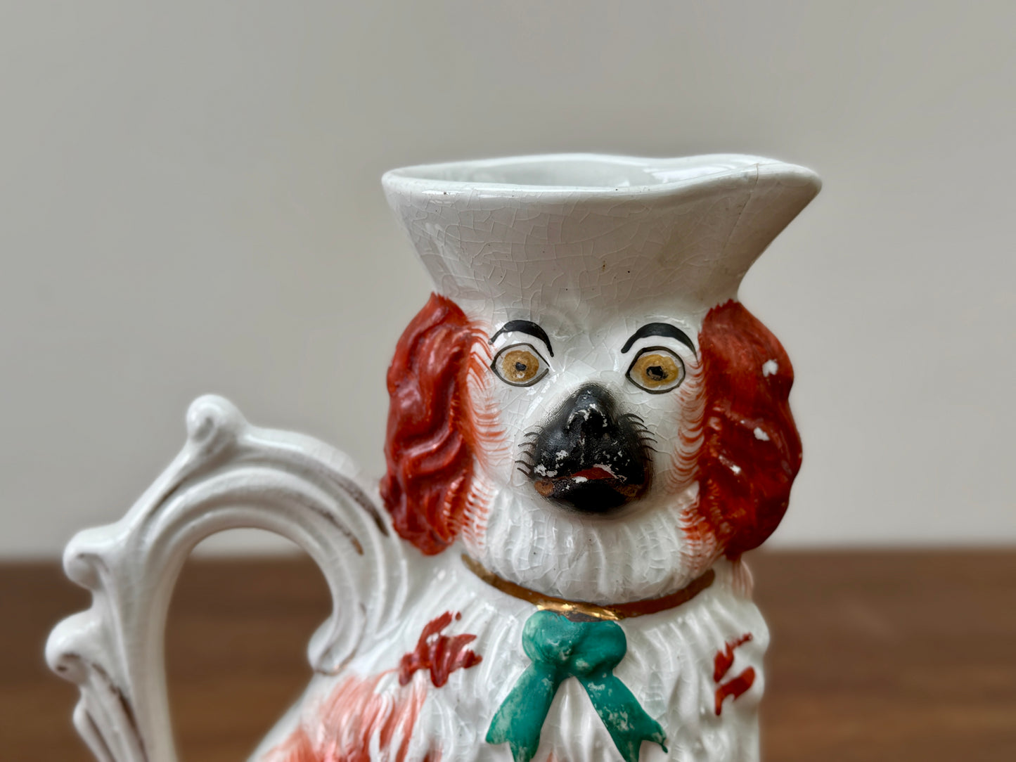 Antique Staffordshire Spaniel Jug c.1850s | Rare Design