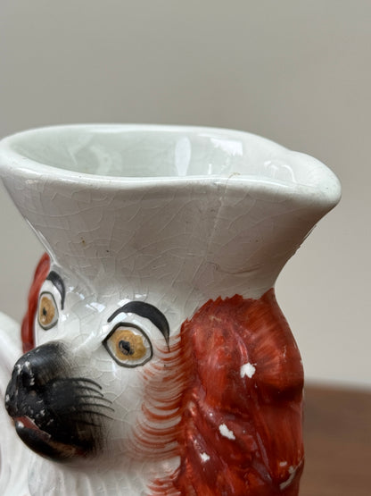 Antique Staffordshire Spaniel Jug c.1850s | Rare Design
