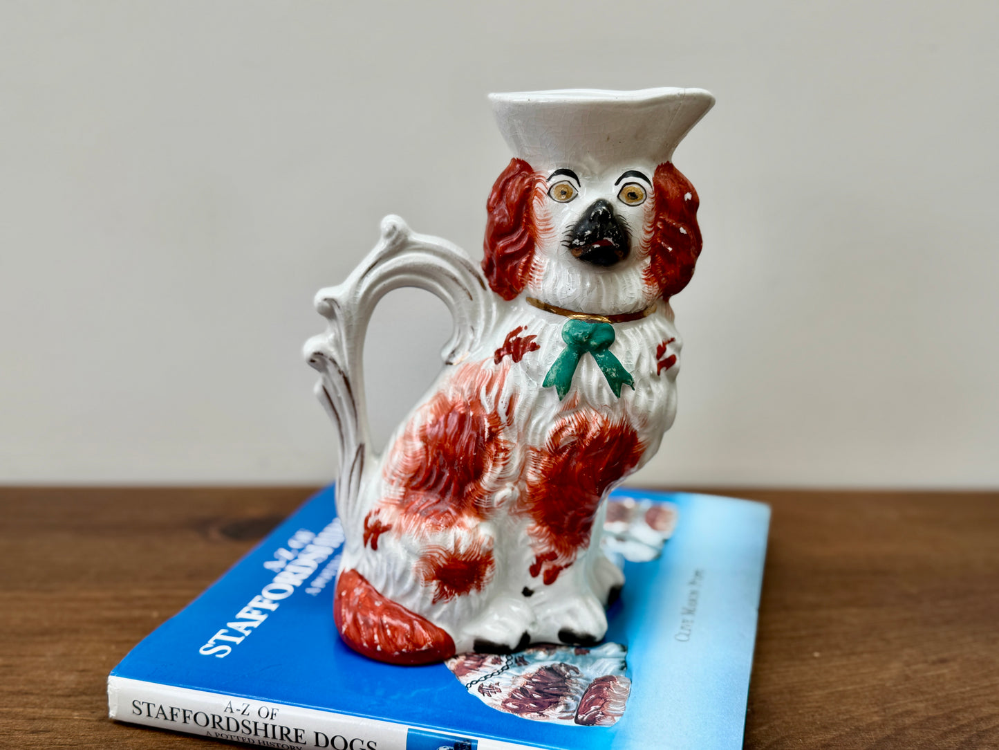Antique Staffordshire Spaniel Jug c.1850s | Rare Design