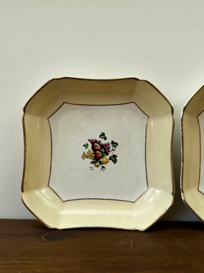 Pair of Antique Wheldon Ware Square Serving Bowls by F. Winkle & Co Ltd – c.1911 to 1925