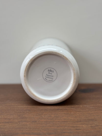 BHS Bon Appétit Ceramic Utensil Pot | Made in Britain | Retro Kitchenware