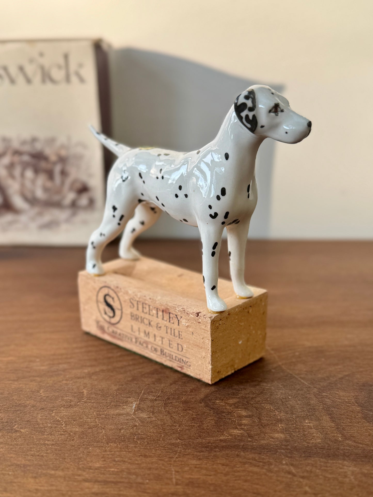 Beswick Dalmatian Figurine on Promotional Brick, Model D1763 | C.1960s - 1970s