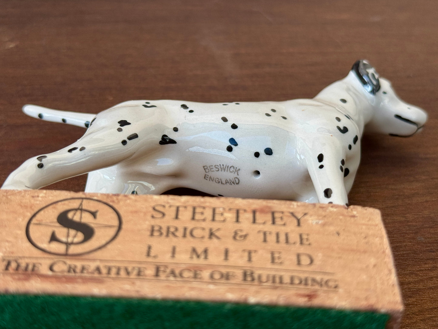Beswick Dalmatian Figurine on Promotional Brick, Model D1763 | C.1960s - 1970s