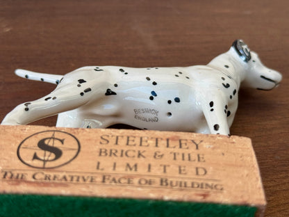 Beswick Dalmatian Figurine on Promotional Brick, Model D1763 | C.1960s - 1970s