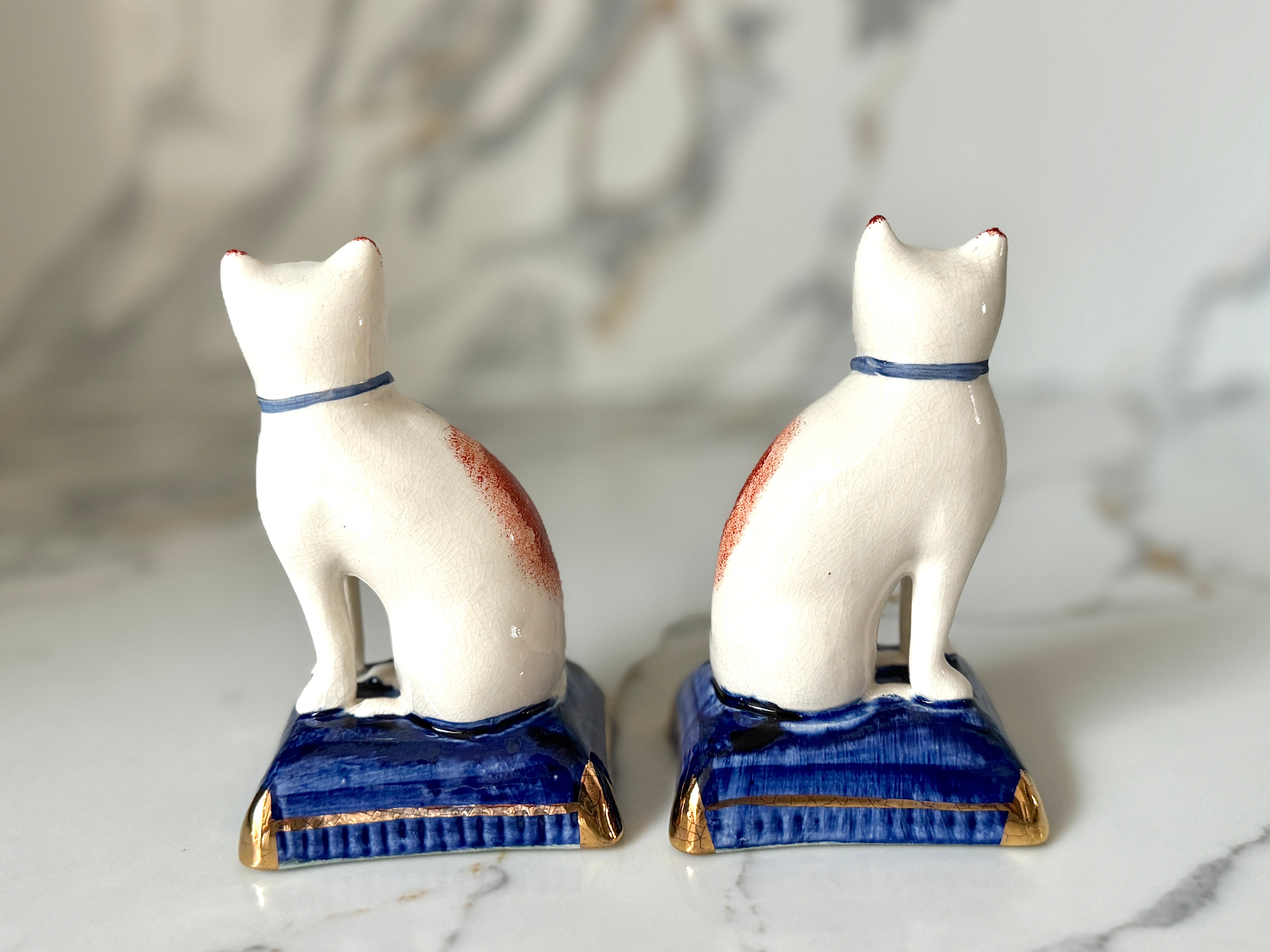 English vintage Staffordshire Cat Pair – My Happy London Home