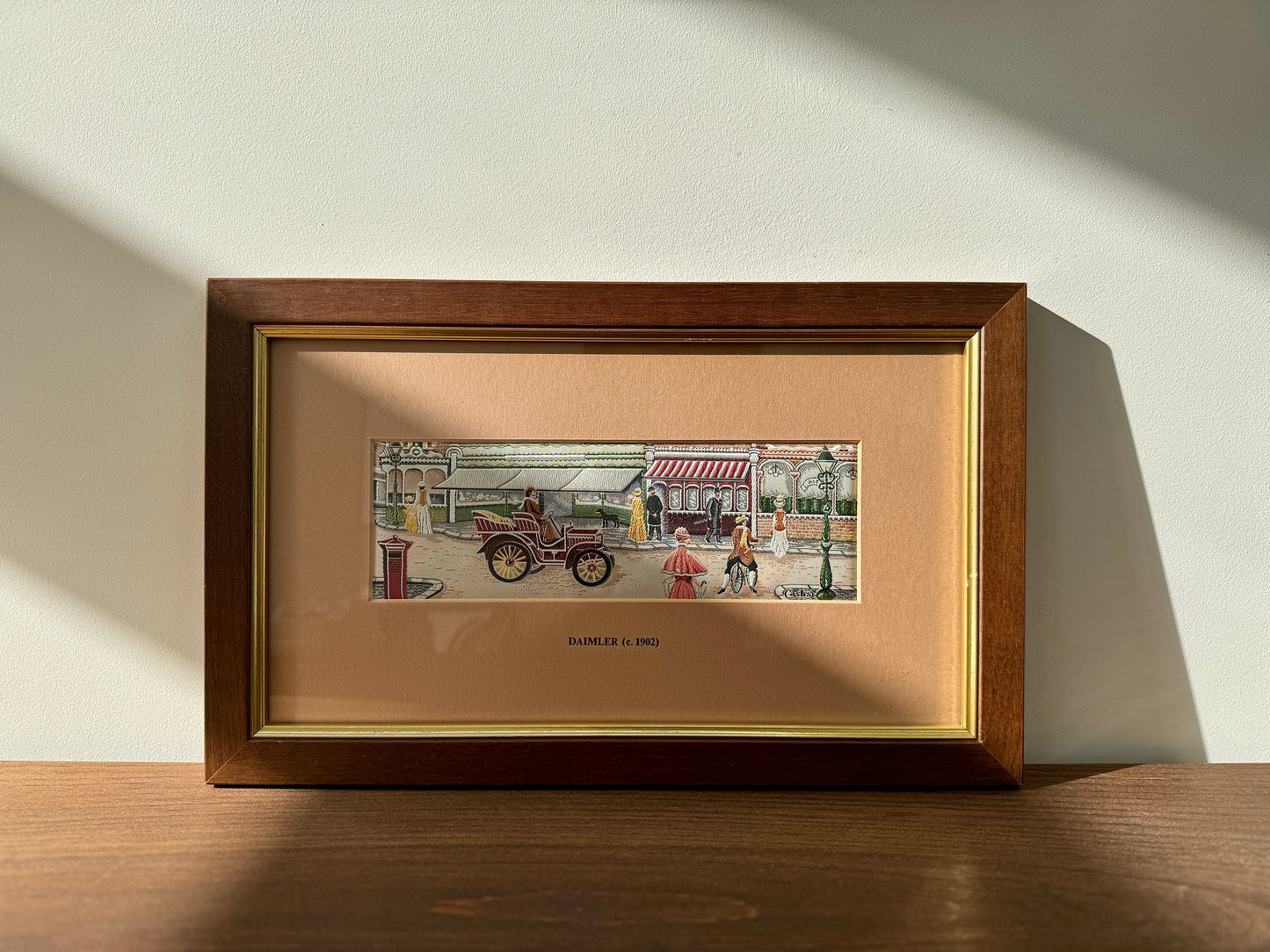 Vintage Woven Silk Picture: Daimler (c.1902), c.1970s-Framed Art-J. & J. Cash Ltd.-My Happy London Home