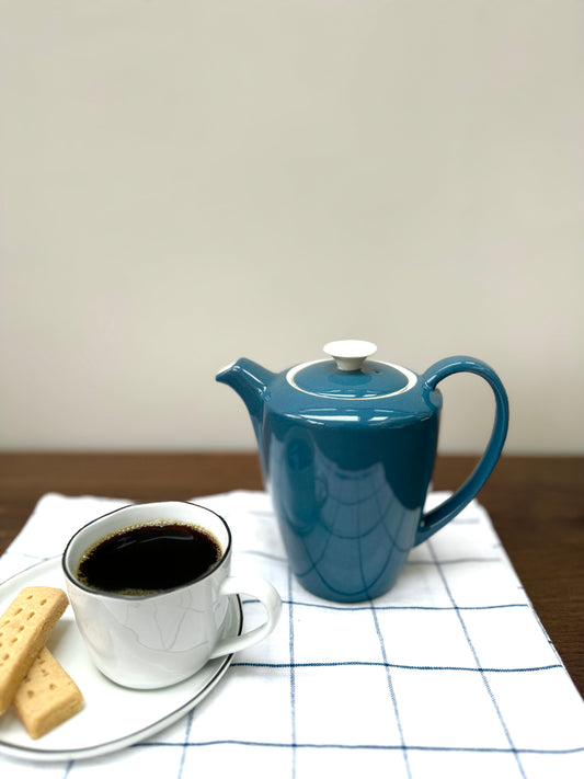 Poole Pottery Blue Moon Coffee Pot - Streamline shape 1950s-Coffee Pot-Poole Pottery-My Happy London Home