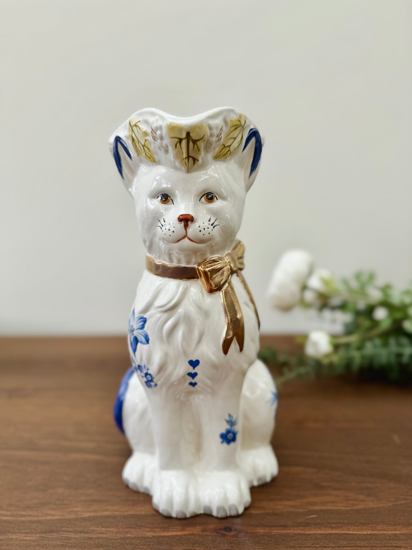 Vintage Staffordshire Cat Pitcher Jug - Royale Stratford, late 1990s-Ornament-Royale Stratford-Cat Pitcher Jug-My Happy London Home