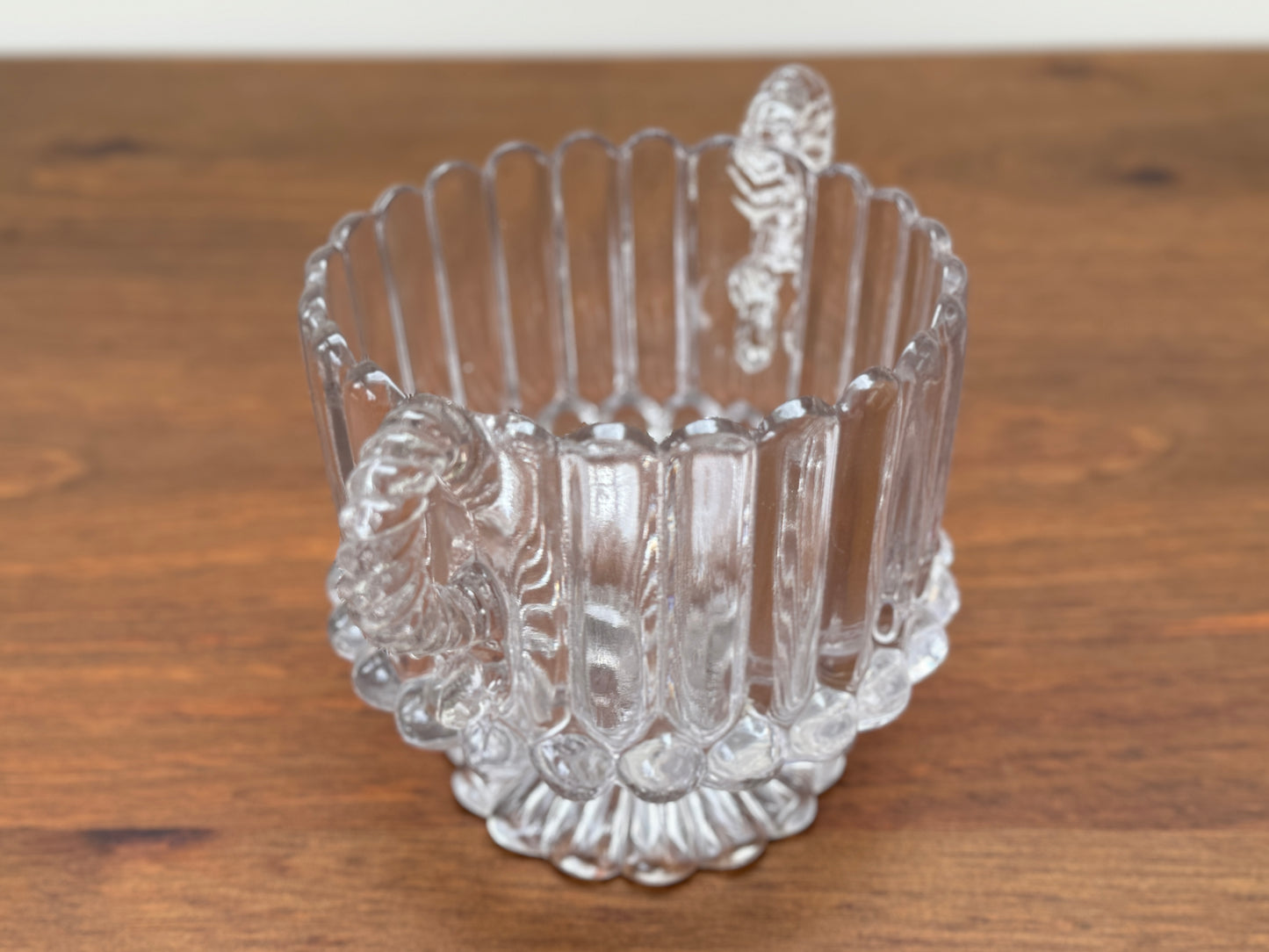 Victorian Pressed Glass Footed Bowl with Handles, Edward Moore & Co, c.1887