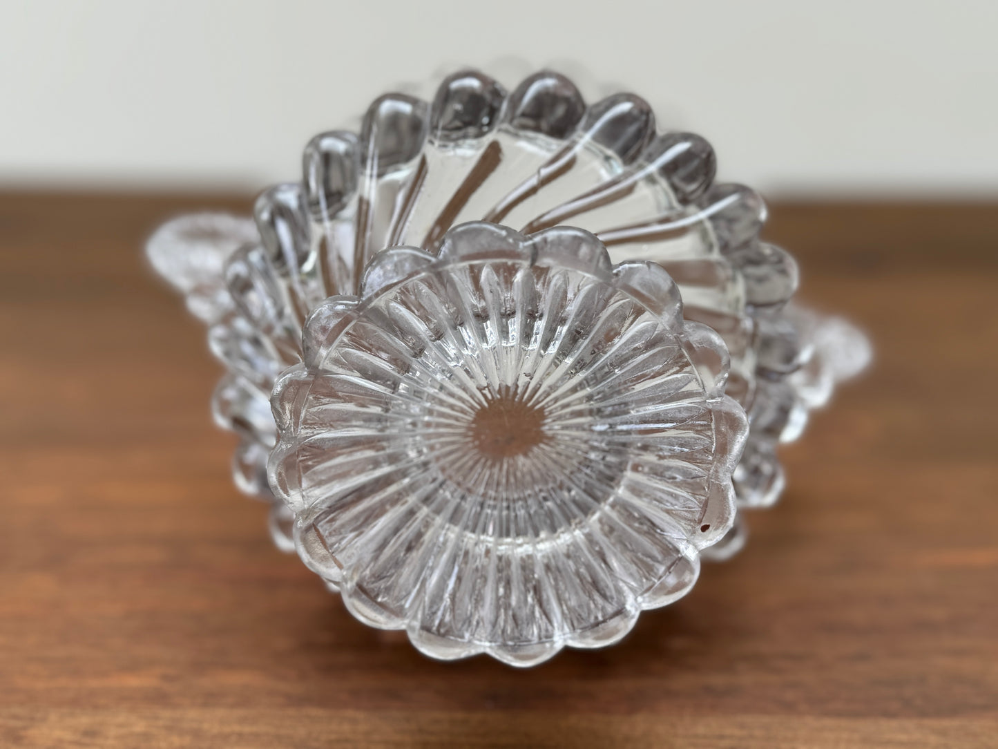 Victorian Pressed Glass Footed Bowl with Handles, Edward Moore & Co, c.1887