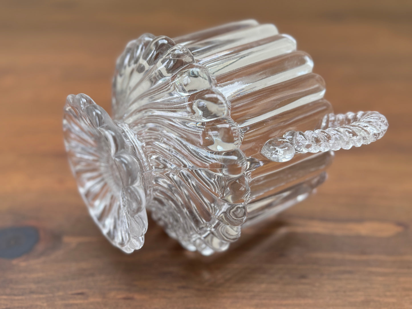 Victorian Pressed Glass Footed Bowl with Handles, Edward Moore & Co, c.1887