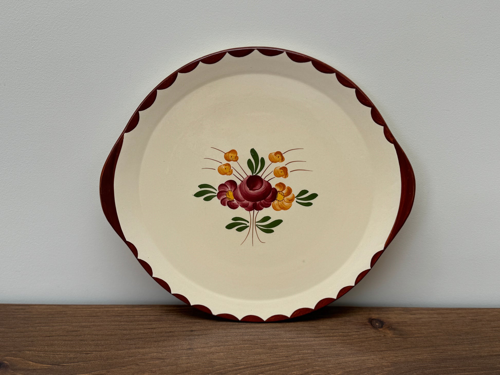 Longchamp French Faience 'Agen' Cake / Bread and Butter Plate, c.1950s-Plate-Longchamp-My Happy London Home