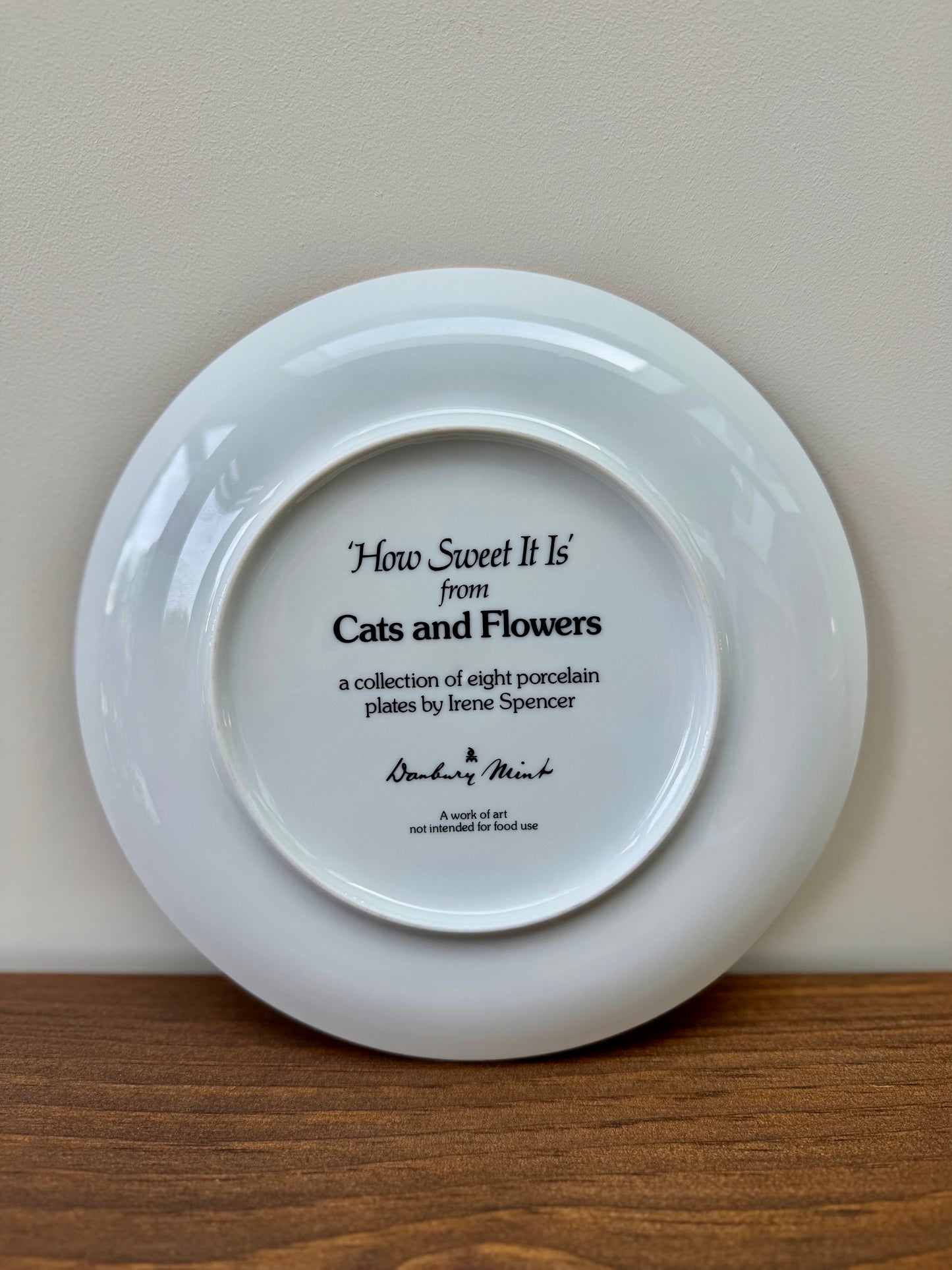 Danbury Mint ‘Cats and Flowers’ Decorative Plate by Irene Spencer - ‘How Sweet It Is’