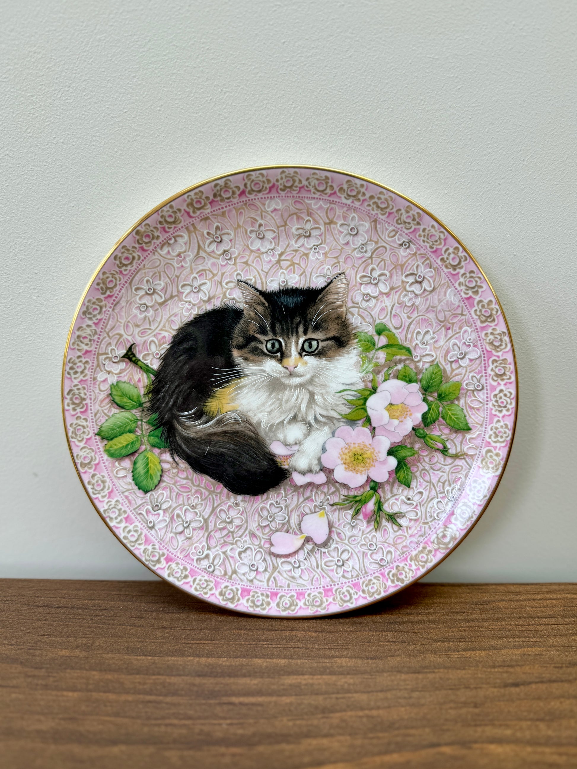 Aynsley ‘Meet My Kittens’ Plate by Lesley Anne Ivory - June - Agneatha, 1990 (No box)-Plate-Aynsley-My Happy London Home