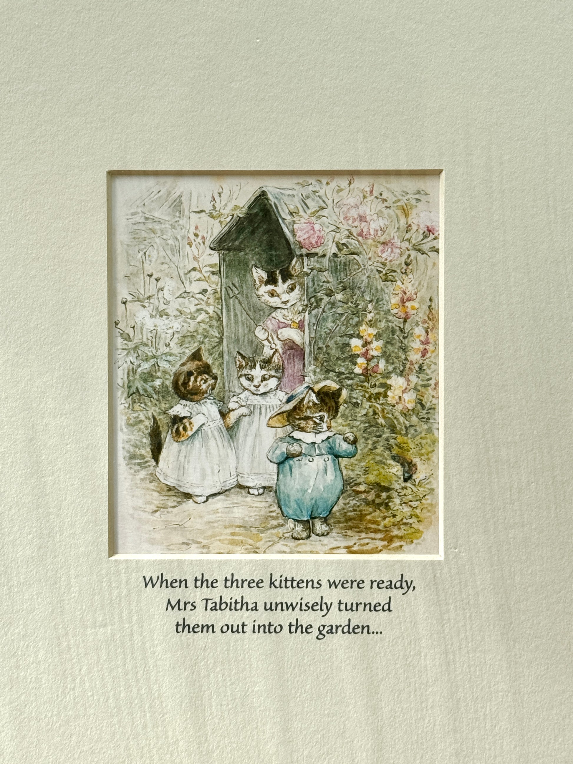 Limited Edition Beatrix Potter Print: ‘Tabitha with Kittens’ from the Beatrix Potter Exhibition 2000-Art print-Beatrix Potter-My Happy London Home