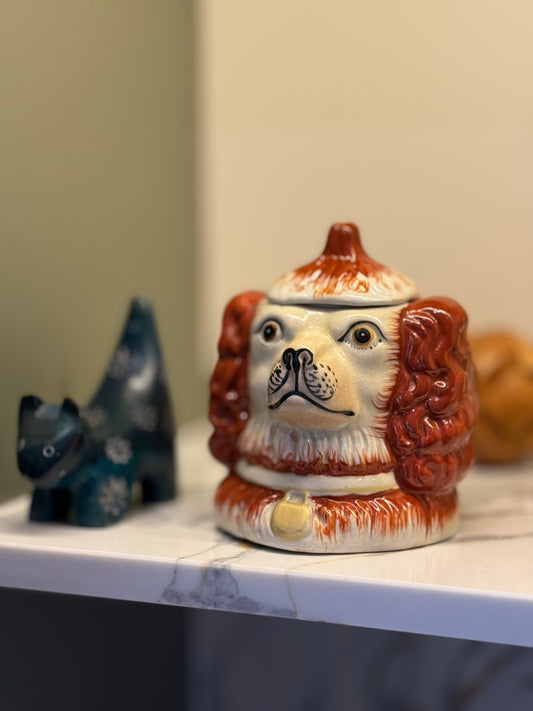 Vintage Double-Faced Staffordshire Dog Style Jar-Jar-My Happy London Home-My Happy London Home