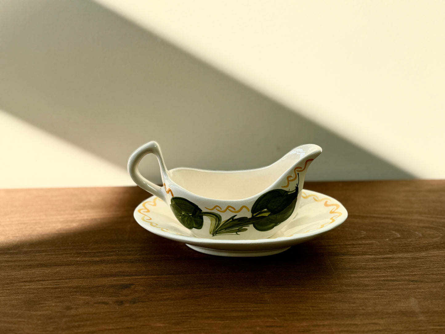 Vintage Toni Raymond Pottery Sauce Boat and Saucer – C. 1970s-gravy boat-Toni Raymond Pottery-My Happy London Home