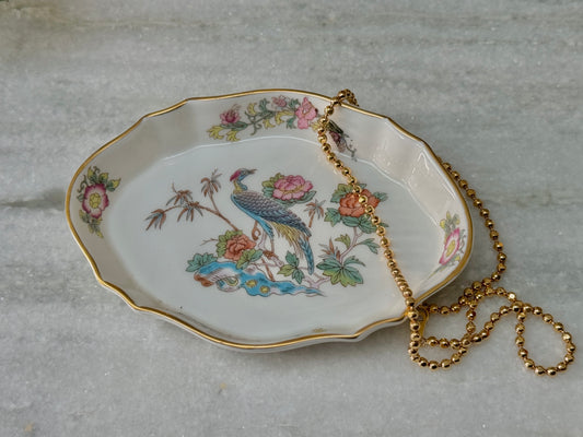 Vintage Wedgwood 'Kutani Crane (1971-1998)' - Oval Trinket Dish-Plate-Wedgwood-My Happy London Home