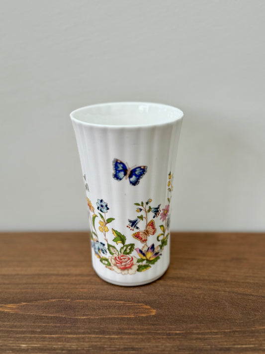 Vintage Aynsley 'Cottage Garden' - Fluted Tumble-Tumbler-Aynsley-My Happy London Home