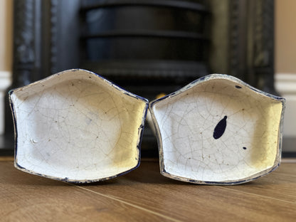 アンティーク、花柄スタッフォードシャーキャット（ペア）｜19世紀後期〜20世紀初期頃