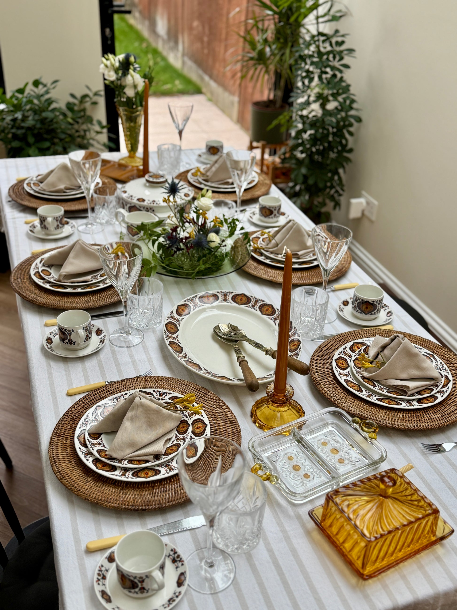 Midwinter Kismet Tableware Set, Circa 1970-A set of tableware-Midwinter-My Happy London Home Dinner set