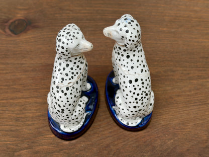 アンティーク、スタッフォードシャーのダルメシアン犬のペア｜1850年代頃