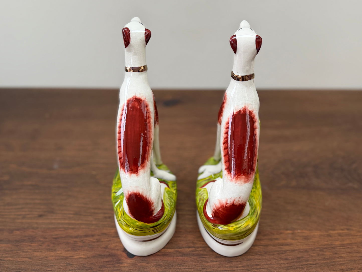 Pair of Staffordshire Greyhound Dogs with Hare by William Kent | Brown Eyes, c. 1940s–1950s