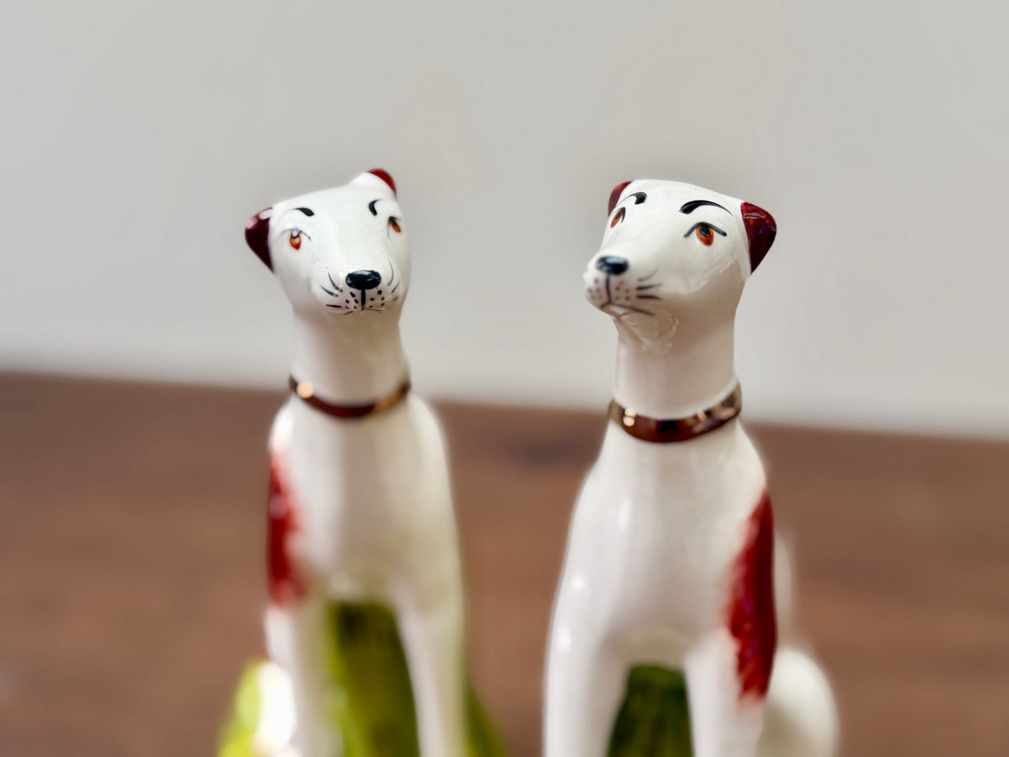 Pair of Staffordshire Greyhound Dogs with Hare by William Kent | Brown Eyes, c. 1940s–1950s