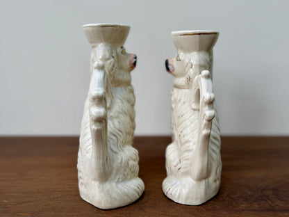 アンティーク、スタッフォードシャードッグ、スパニエルのジャグ（ペア）｜1850年頃