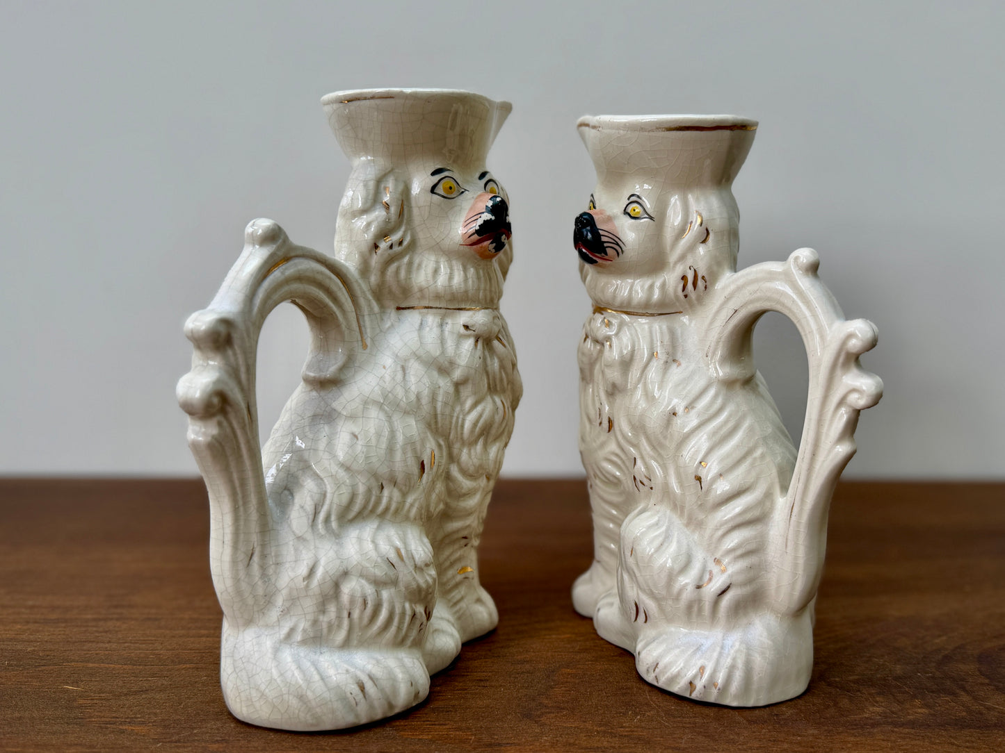 アンティーク、スタッフォードシャードッグ、スパニエルのジャグ（ペア）｜1850年頃