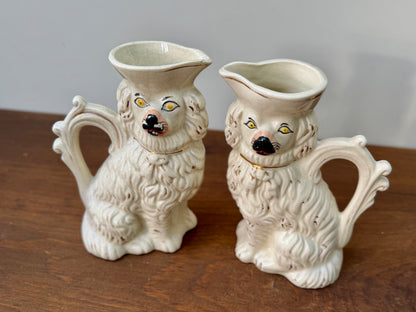 アンティーク、スタッフォードシャードッグ、スパニエルのジャグ（ペア）｜1850年頃