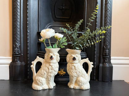 アンティーク、スタッフォードシャードッグ、スパニエルのジャグ（ペア）｜1850年頃