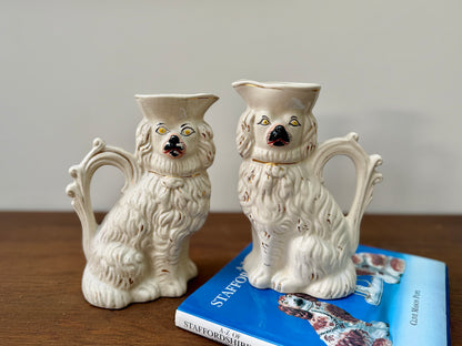 アンティーク、スタッフォードシャードッグ、スパニエルのジャグ（ペア）｜1850年頃