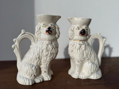 アンティーク、スタッフォードシャードッグ、スパニエルのジャグ（ペア）｜1850年頃