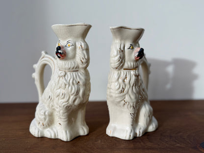 アンティーク、スタッフォードシャードッグ、スパニエルのジャグ（ペア）｜1850年頃