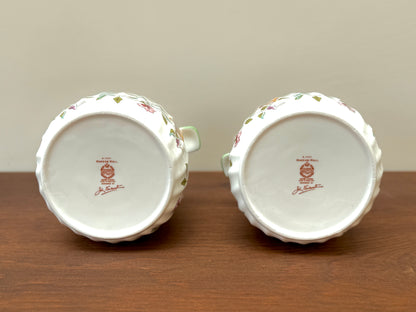Pair of Minton Haddon Hall Open-Top Jars | Vintage Bone China