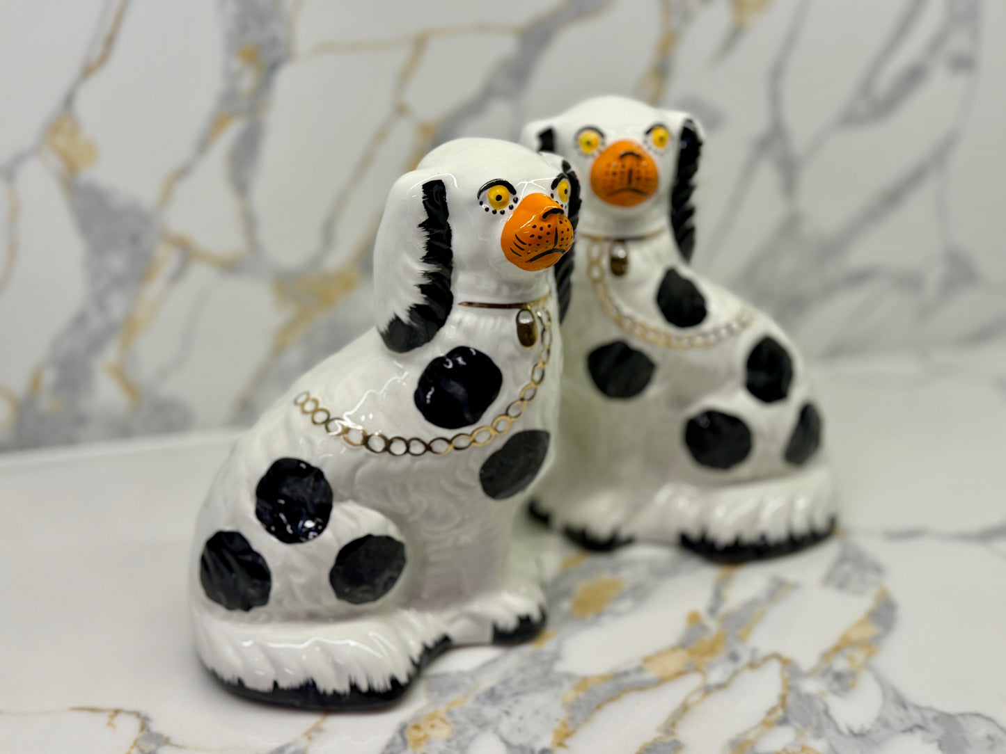 Pair of Vintage Staffordshire Dogs by Burleigh C.1970