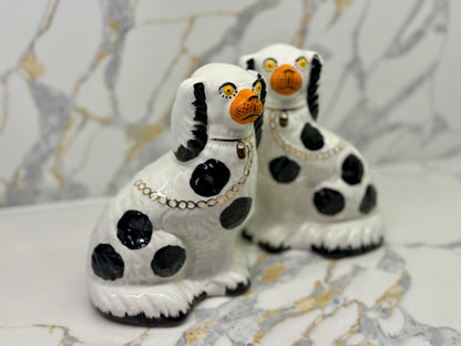 Pair of Vintage Staffordshire Dogs by Burleigh C.1970