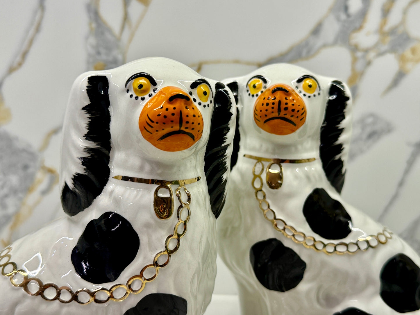 Pair of Vintage Staffordshire Dogs by Burleigh C.1970