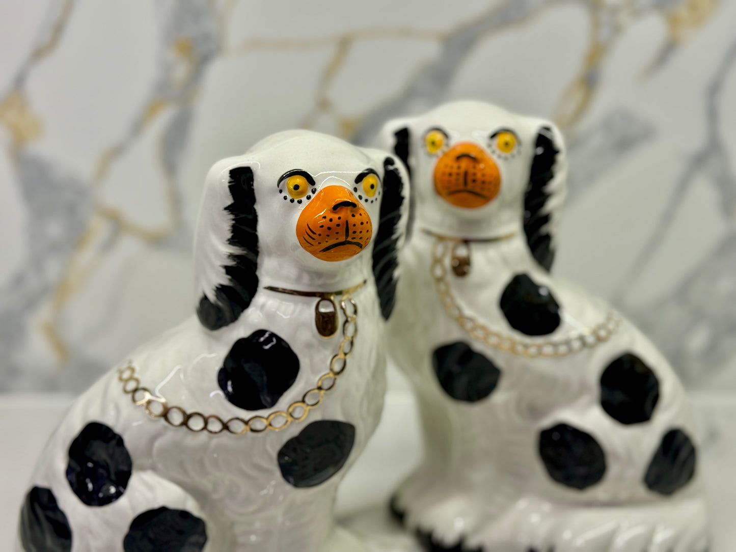Pair of Vintage Staffordshire Dogs by Burleigh C.1970