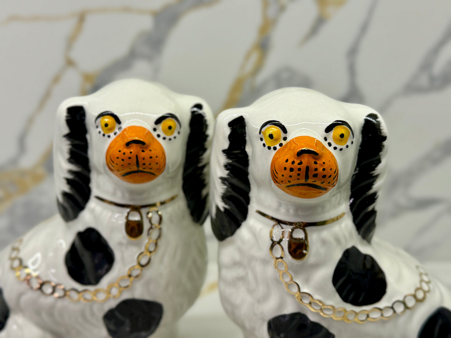 Pair of Vintage Staffordshire Dogs by Burleigh C.1970