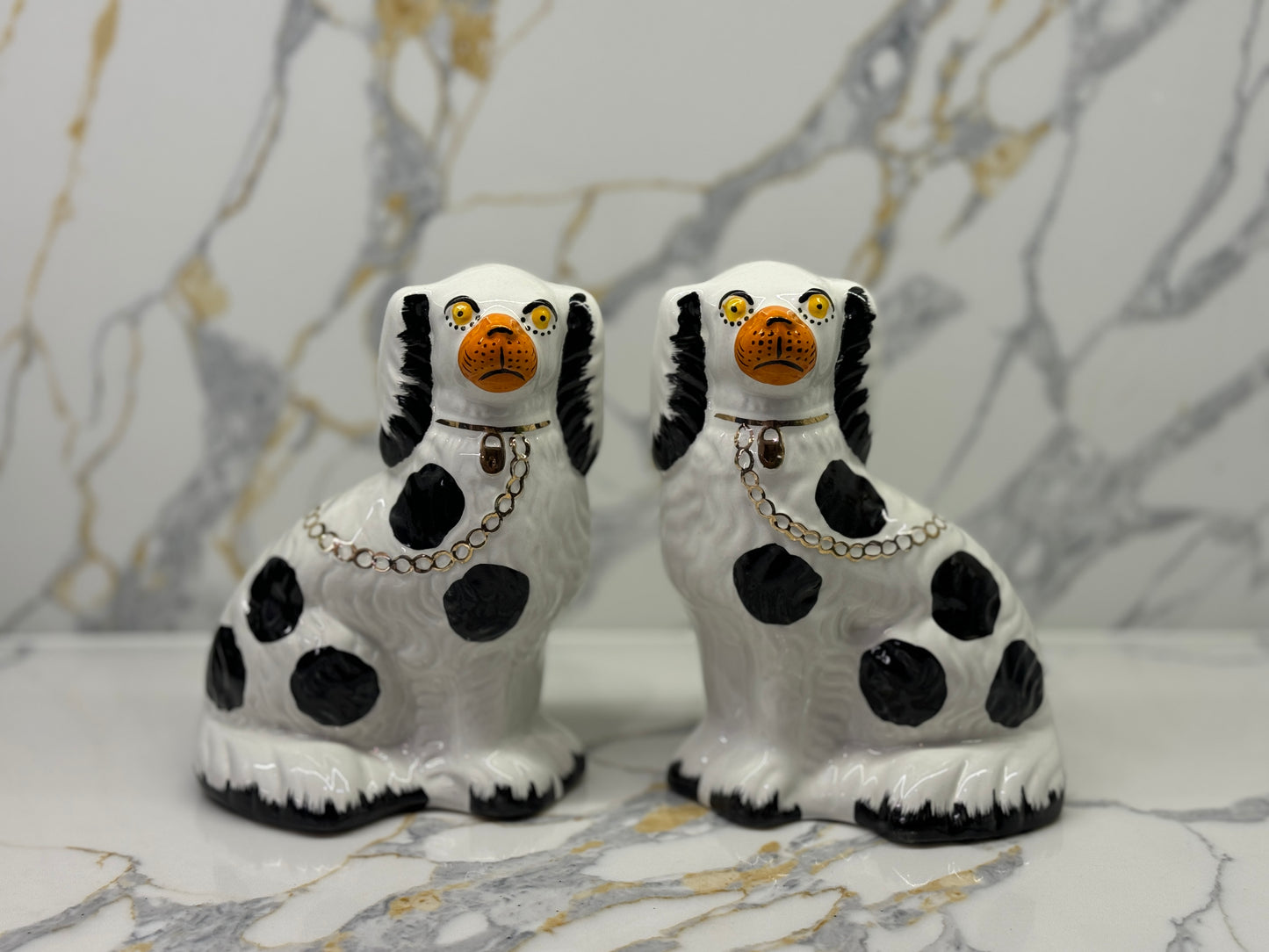 Pair of Vintage Staffordshire Dogs by Burleigh C.1970